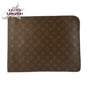 Louis Vuitton Monogram Pochette Documents Brown Clutch Bag Case
